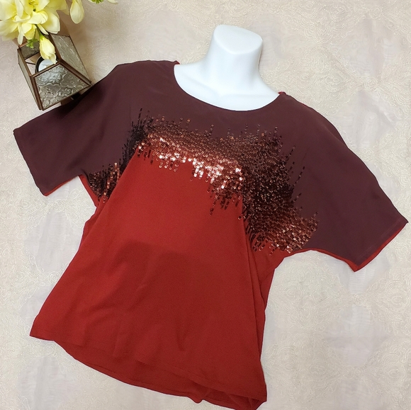 Coldwater Creek Sequined top - Picture 2 of 8